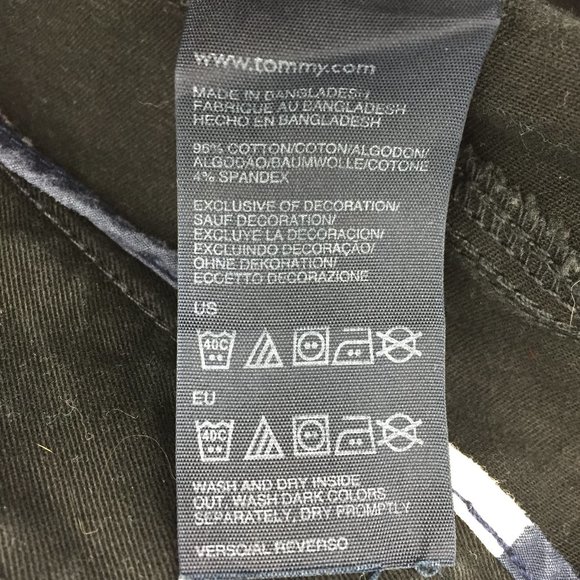 Tommy Hilfiger Black Low Rise Boot Cut Twill Trouser Pants Size 8 w/ 29" Inseam - Picture 7 of 7